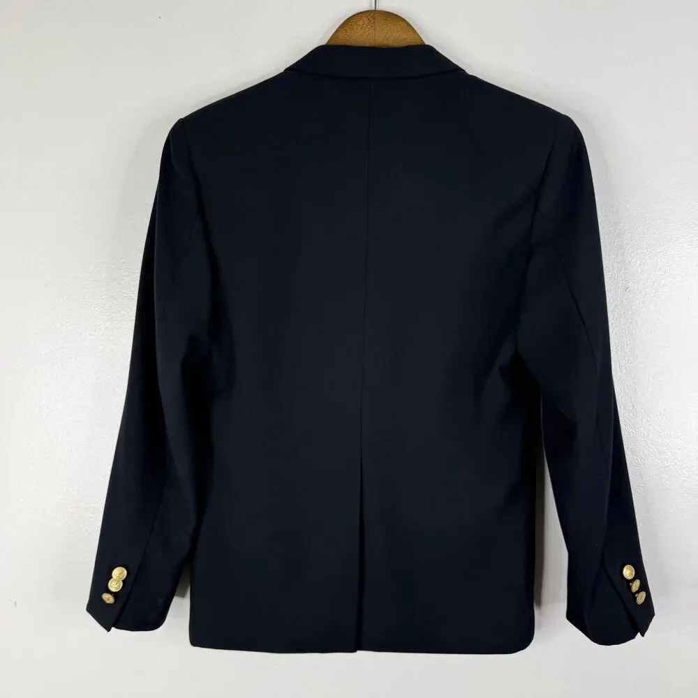 Nautica Blazer Boys 14 Blue Single Breasted Lined Gold Button Jacket Formal